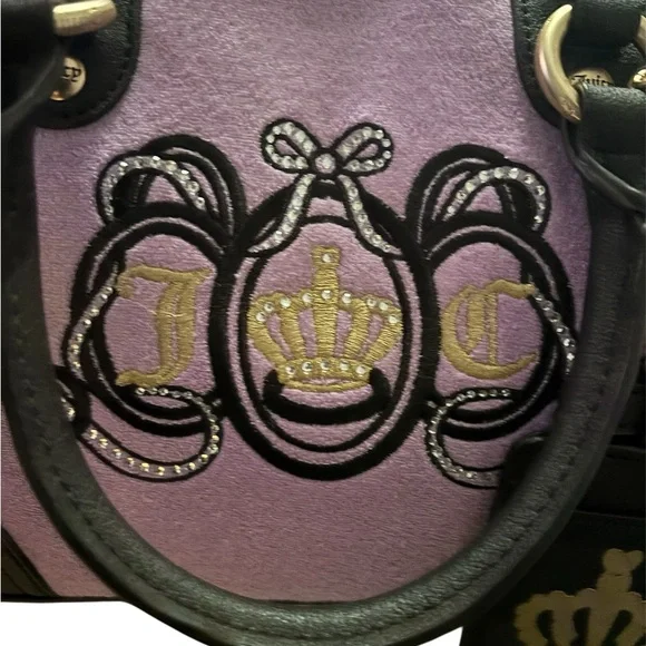 Juicy Couture Black and Purple Satchel - Picture 2 of 3